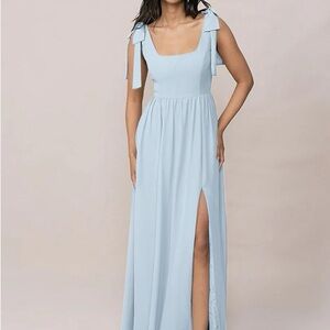 Bowie Chiffon Dress. Light Blue - 936